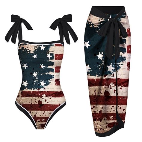 Linfrsh Patriotic 4th Of July Bikini Set XL American Flag Print Walmart