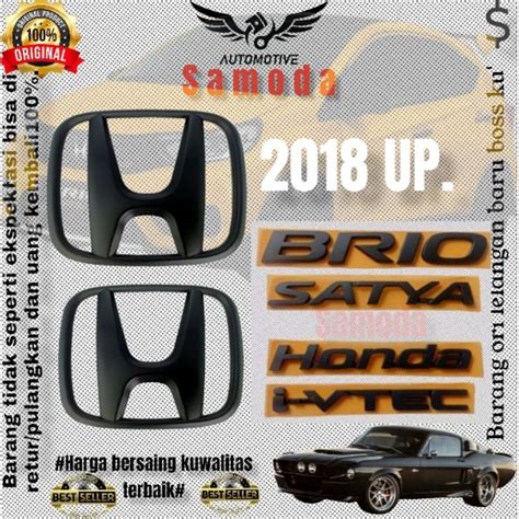 Jual EMBLEM LOGO TULISAN ORIGINAL MOBIL HONDA BRIO SATYA I VITEC SET