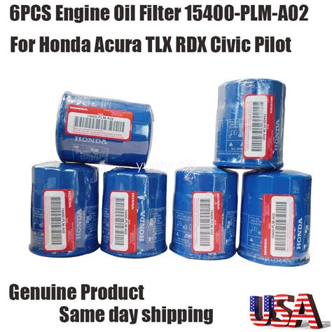 Pc Genuine Engine Oil Filters For Honda Acura Tlx Rdx Civic Plm