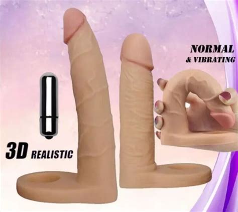 Dildo Realistic Double Penetration Dong Cock Sex Ring Anal Penis Strap On Toy Eur