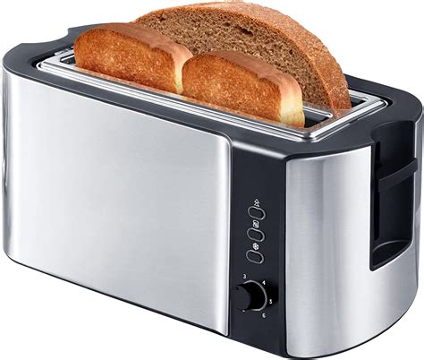 slice toaster stainless steel long slot wide toaster  toast setti