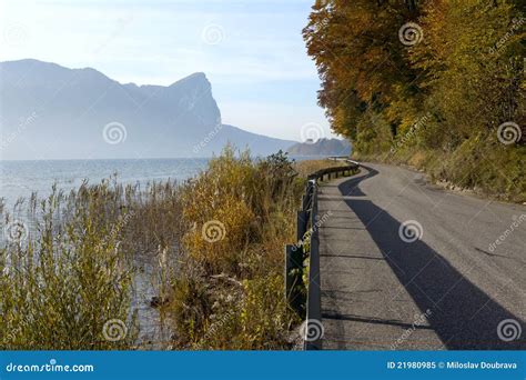 Lake Mondsee stock image. Image of range, november, leaves - 21980985