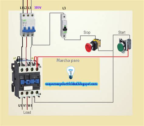 Esquema De Fuerza De Un Motor Trifasico