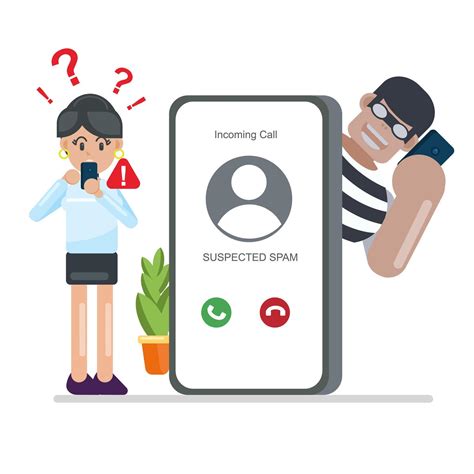 Spam Call Alert Woman Receiving Suspicious Call Flat Illustration 56470548 Vector Art at Vecteezy