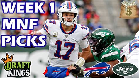 Draftkings Nfl Week 1 Mnf Showdown Picks Monday Night Football Picks