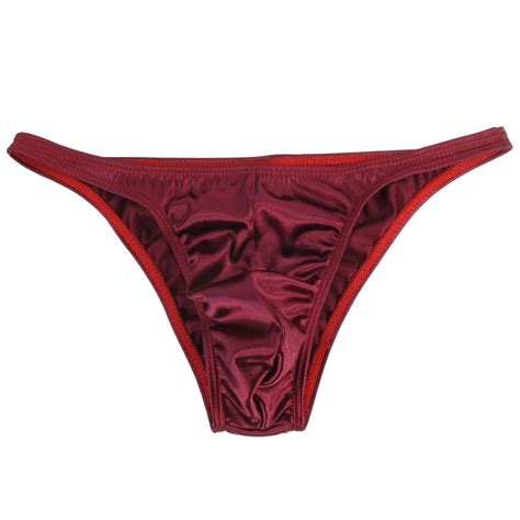 K Y Sexy Mens Bikini Swimsuit High Cut Narrow Waist Shiny Knit Satin Fabric EBay