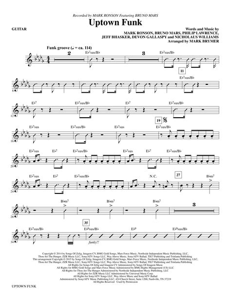 Uptown Funk - Guitar | Sheet Music Direct