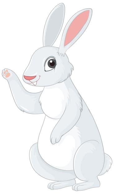 Free Vector | White rabbit cartoon character