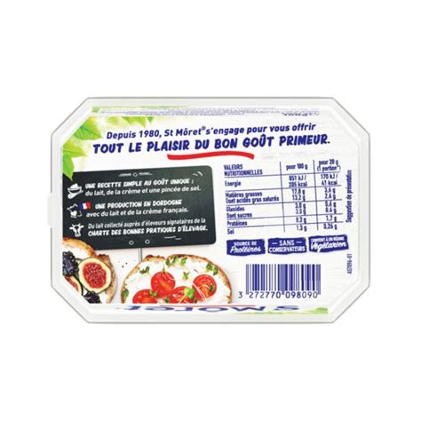 Fromage à Tartiner Nature ST MORET la barquette de 150 g à Prix Carrefour