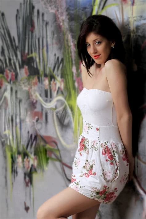 Fille urbaine de Brunette image stock Image du élégance 20023607