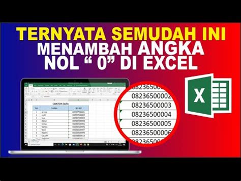 Cara Membuat Angka Nol 0 Didepan Pada Excel Cara Membuat Angka 0