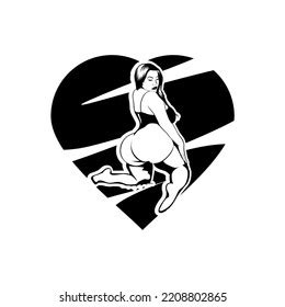 Sexy Woman Lingerie Vintage Vector Illustration Stock Vector Royalty Free 2208802865