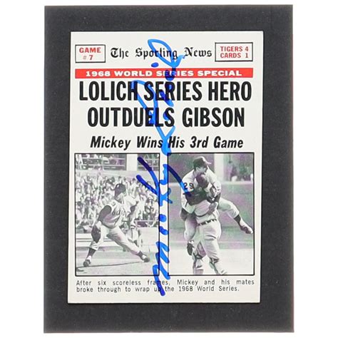 Mickey Lolich Signed Mickey Lolich Bob Gibson Topps World