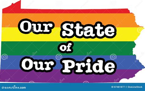 Pennsylvania Gay Pride Vector State Sign Stock Vector Illustration Of Label Homosexual