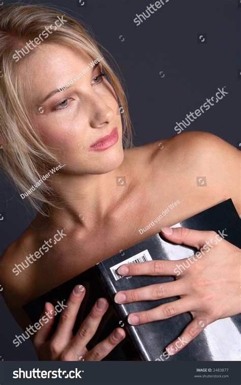 Beautiful Naked Blond Girl Covering Body Stock Photo 2483877 Shutterstock