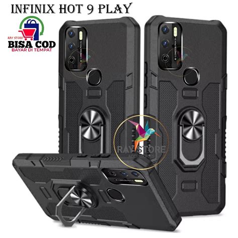 Jual Infinix Hot Play Case Robot Hit Eye Ring Casing Hp Armor Shockproof Shopee Indonesia