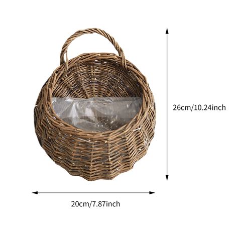 Vikakiooze Home Decor Handmade Woven Hanging Basket Storage Basket