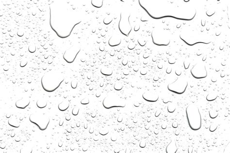 The Concept Of Water Drops On A White Background Stock Photo At