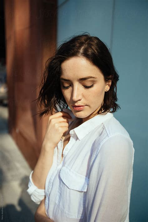 Beautiful Brunette Portrait By Stocksy Contributor Vero Stocksy