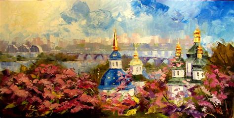 Картина "Киевская весна" | Картины, Краска, Художники