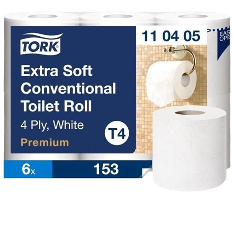 Tork Papier Toilette Rouleau Traditionnel Extra Doux Blanc T4 Premium