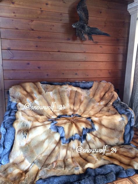 Одеяло-плед из натурального меха лисы и чернобурки. в интернет-магазине ...