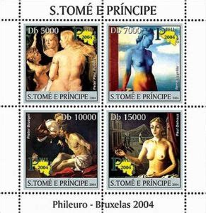 Stamp Nude paintings São Tomé and Príncipe Nude Paintings Mi ST KB