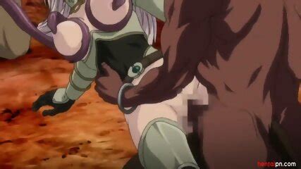 Poor Anime Chick Got Surrounded By A Dozen Of Very Horny Goblins