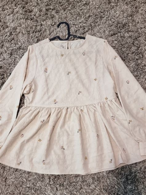 Blush Nude Babydoll Top Women S Fashion Tops Blouses On Carousell