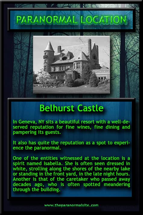 Belhurst Castle - A Hauntingly Beautiful Paranormal Destination