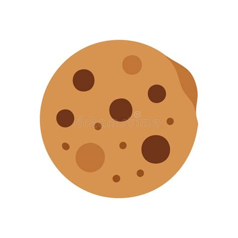Chocolate Chip Cookie Iconic Design Stock Vector - Illustration of thin ...