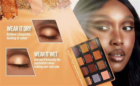 Bronze Copper Nude Eyeshadow Palette Highly Pigmented Shimmer Matte Colors For Professional