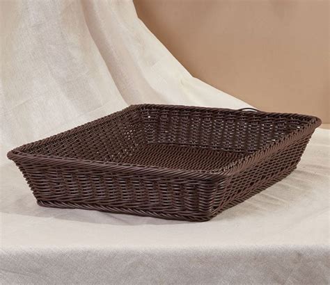Buy Brown Plastic Rattan Storage Tray At 17 Off Online Wooden Street
