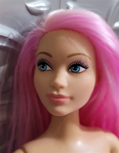 Nude Hybrid Barbie Doll Tall Pink Hair Made To Move Body Mattel