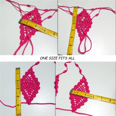 Crochet Extreme Micro G String Bikini See Through Teardrop Etsy