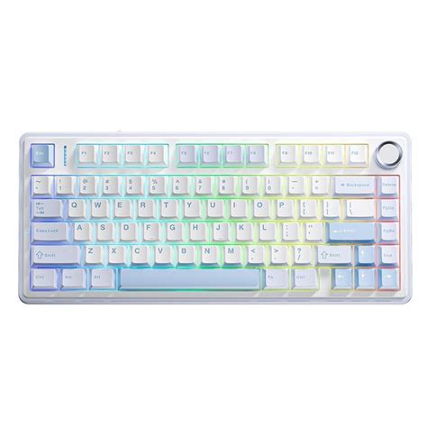Aula F Mekanik RGB TKL Gray Switch Kablosuz Makrolu Hot Swap Klavye Buz Mavisi