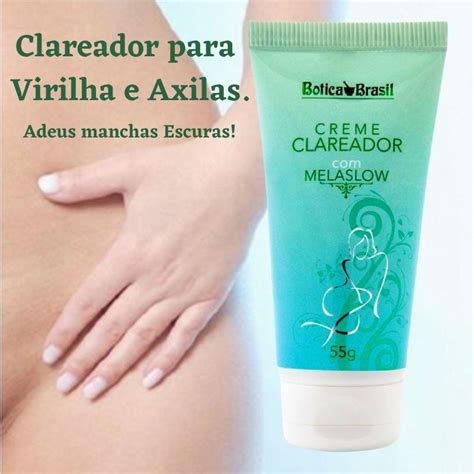 Clareador De Virilha E Axilas - Creme Clareador Axilas e Virilha Creme Clareador com Melaslow - 55g ...