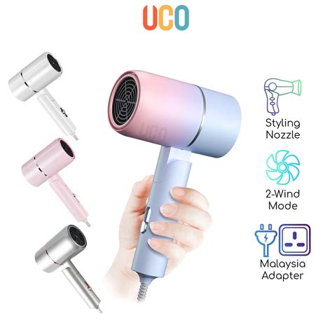 Mini Hair Dryer Foldable Hot Warm Wind 2 Modes Fast Dry Portable Fashion For Home Hostel Travel