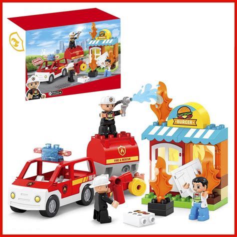 Конструктор LX Пожарная машина, 32 детали - купить с доставкой по ...