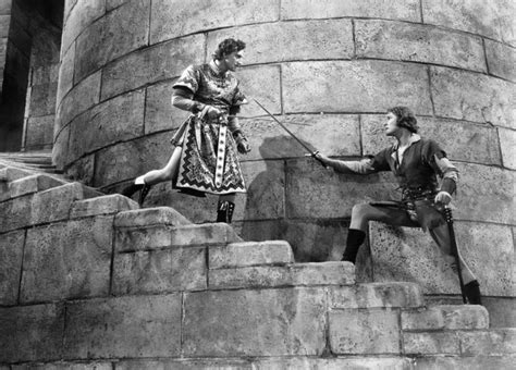 Basil Rathbone And Errol Flynn In The Adventures Of Robin Hood 1938