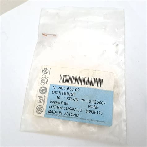 New Original Volkswagen Audi Seal O-ring N90365302 | eBay