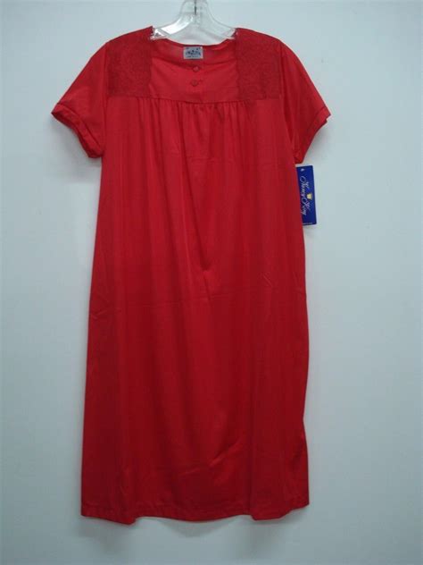 USA Made Nancy King Lingerie Soft Luster Nylon Waltz Gown Size Small Red Q EBay