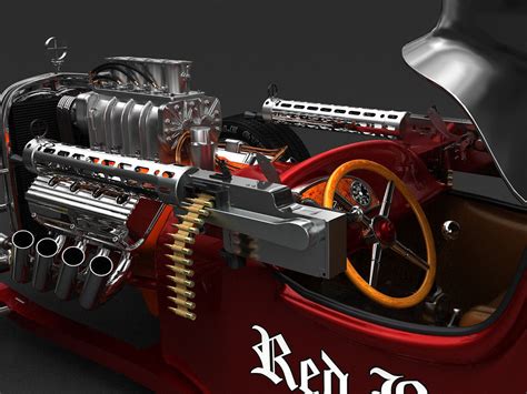 Red Baron Hot Rod 3d Model Cgtrader