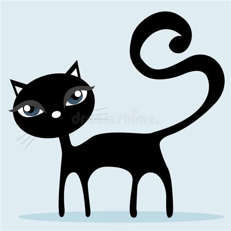 Gato Negro Sentado Silueta Vectorial Ilustraci N Del Vector