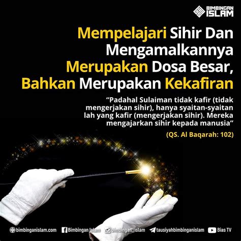 poster islami sihir termasuk dosa besar   tukang sihir