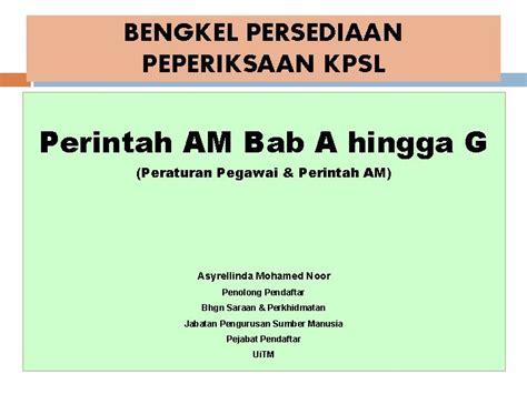 Buku Perintah Perintah Am Bab A Hingga G Malaykiews