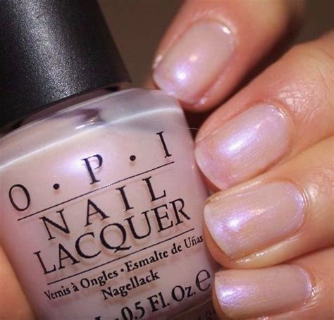 New Opi Altar Ego Light Pink Iridescent Pearl French Nail Polish