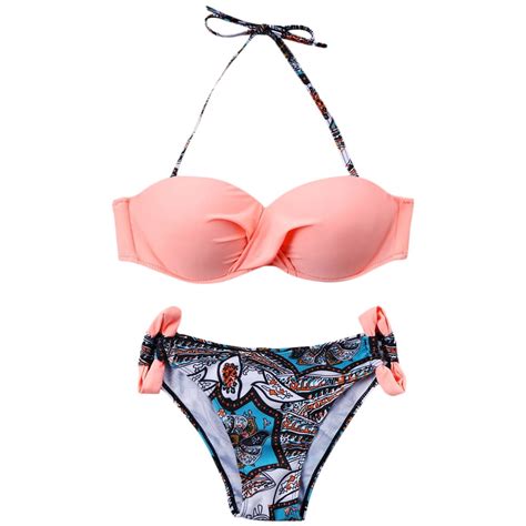 Dressfo Fashion Womens Bikini Set Swimsuits Bikini Top High Waisted