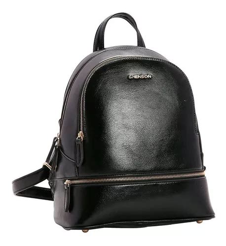 Bolsa Mochila Feminina Costas Verniz C Ssico Chenson Preto Mercadolivre