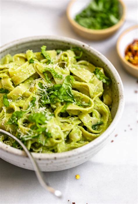 Vegan Avocado Pesto Pasta Eat With Clarity Recipe Plant Based